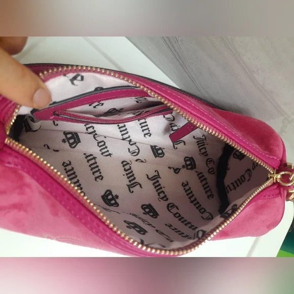 Juicy Couture Pink Velour Shoulder Hand Bag - Picture 9 of 15